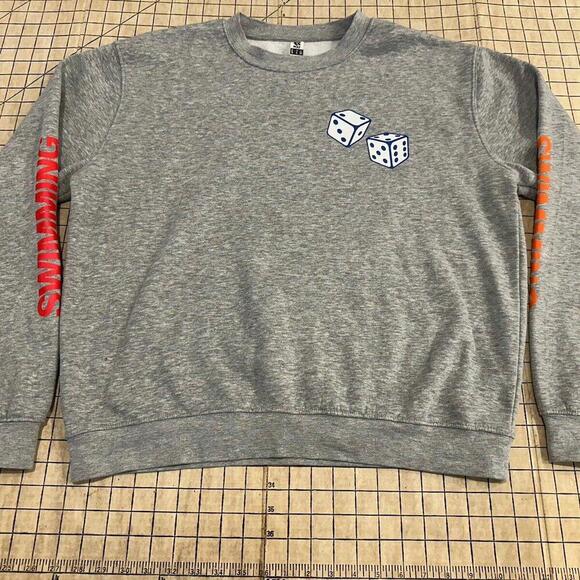 Mac Miller Swimming Pullover Sweatshirt Double Sided Sz Large Most Dope Hip Hop - Picture 1 of 15